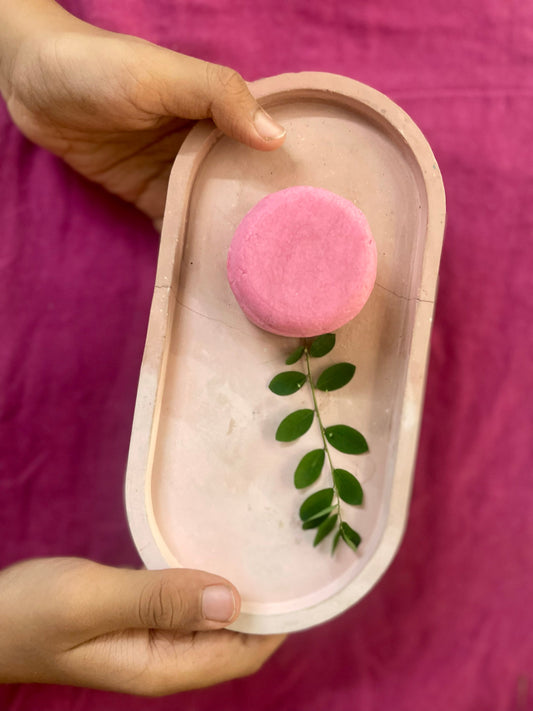 Bloom moisturising face wash bar with rose, handmade by Clean & Conscious Care