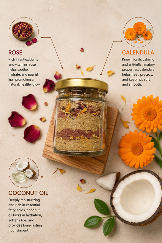 Herbal Serenity bath salt with Epsom salt, rose and calendula for a relaxing soak