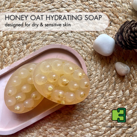 Honey Oat handmade bathing soap with honey, oatmeal and shea butter for dry skin