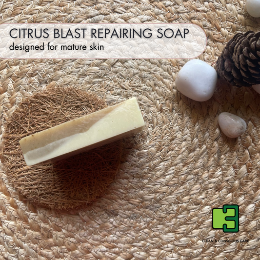 Citrus Blast handmade bathing soap with orange and lemon peel
